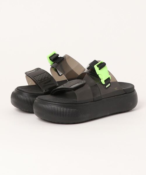 25 PUMA プーマ マユ サンダル POP レディース　厚底　ブラック PUMA - 25 PUMA プーマ マユ サンダル POP レディース 厚底 ブラックの