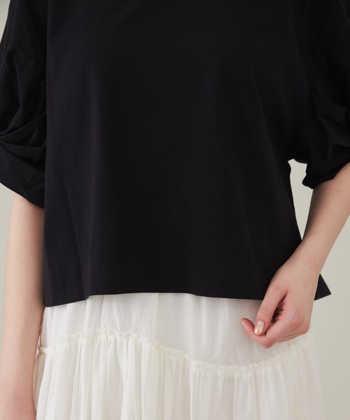 SAYAKADAVIS(サヤカディヴィス)の「【SAYAKA DAVIS/サヤカディヴィス】ツイストスリーブTee(Tシャツ/カットソー・レディース・ホワイト/ブラック/グリーン・SMALL)」の20枚目の写真