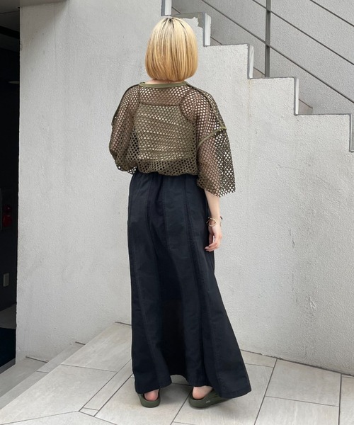 CIAOPANIC（チャオパニック）の「ミリタリー切替フレアスカート（スカート・レディース・ブラック/グリーン/カーキ・FREE）」の9枚目の写真