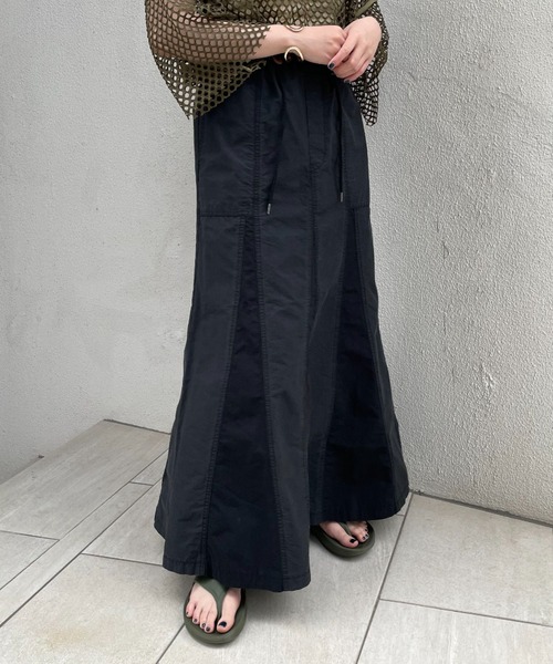 CIAOPANIC（チャオパニック）の「ミリタリー切替フレアスカート（スカート・レディース・ブラック/グリーン/カーキ・FREE）」の10枚目の写真