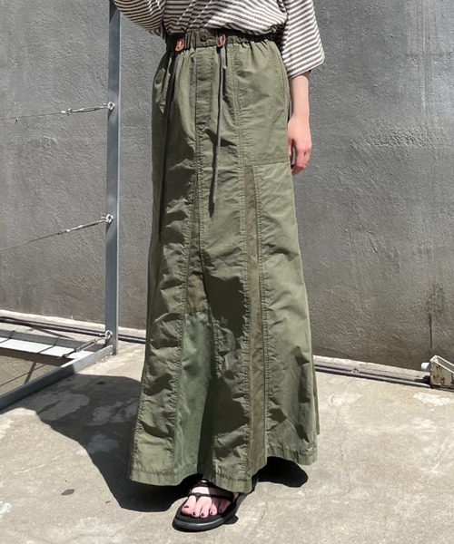 CIAOPANIC（チャオパニック）の「ミリタリー切替フレアスカート（スカート・レディース・ブラック/グリーン/カーキ・FREE）」の14枚目の写真