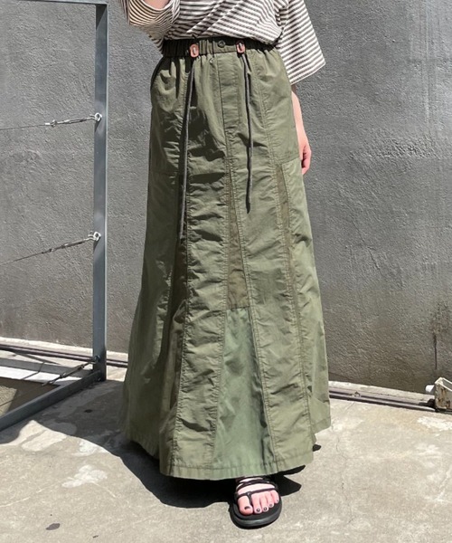 CIAOPANIC（チャオパニック）の「ミリタリー切替フレアスカート（スカート・レディース・ブラック/グリーン/カーキ・FREE）」の15枚目の写真