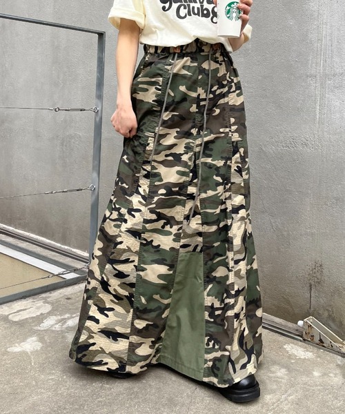 CIAOPANIC（チャオパニック）の「ミリタリー切替フレアスカート（スカート・レディース・ブラック/グリーン/カーキ・FREE）」の18枚目の写真