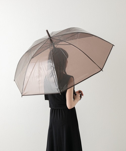 COLONY 2139（コロニートゥーワンスリーナイン）の「BIGネームパイピングビニール傘（長傘・メンズ・ブラウン/ネイビー/ブラック・FREE）」の14枚目の写真