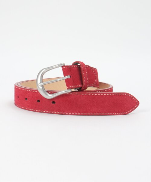 ikka（イッカ）の「カラーステッチスウェードベルト（ベルト・メンズ・ダークブラウン/レッド/ブラック/ダークネイビー/ブラウン・FREE）」の5枚目の写真