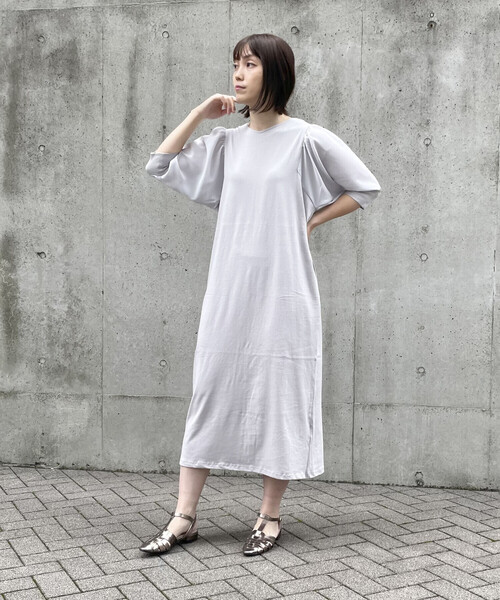 COMME CA ISM（コムサイズム）の「パフスリーブ Tシャツワンピース