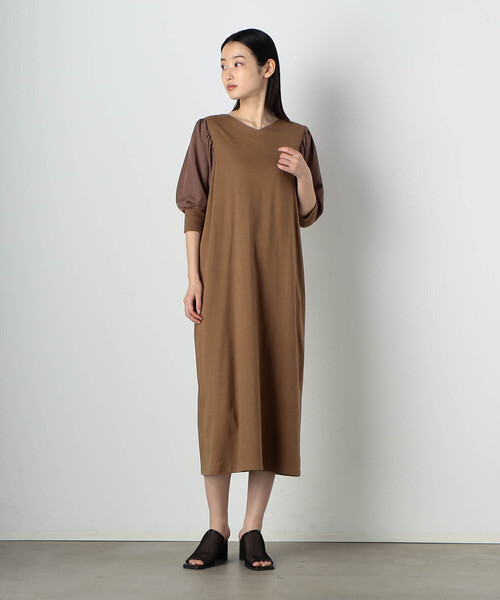 COMME CA ISM（コムサイズム）の「パフスリーブ Tシャツワンピース