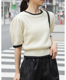 ALAND | 3.3 Field Trip／ラインパフニットTOP 2906499(ニット/セーター)