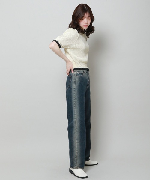 ALAND(エーランド)の「3.3 Field Trip/ラインパフニットTOP 2906499(ニット/セーター・レディース・アイボリー/ブラック・FREE)」の3枚目の写真