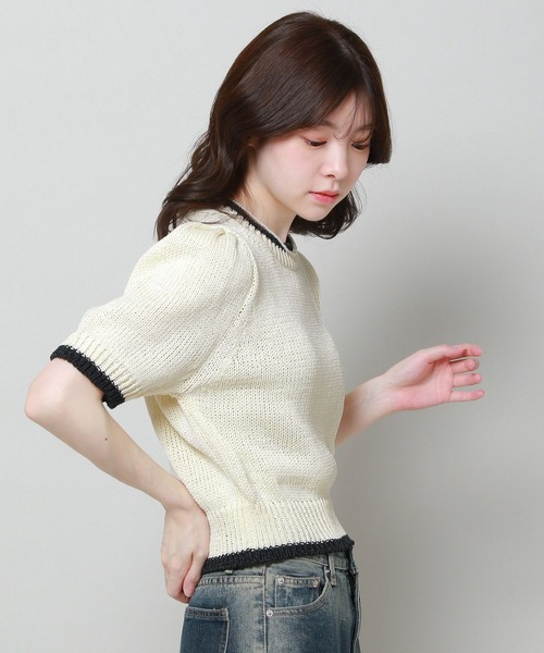 ALAND(エーランド)の「3.3 Field Trip/ラインパフニットTOP 2906499(ニット/セーター・レディース・アイボリー/ブラック・FREE)」の6枚目の写真