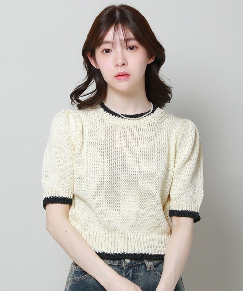 ALAND(エーランド)の「3.3 Field Trip/ラインパフニットTOP 2906499(ニット/セーター・レディース・アイボリー/ブラック・FREE)」の9枚目の写真