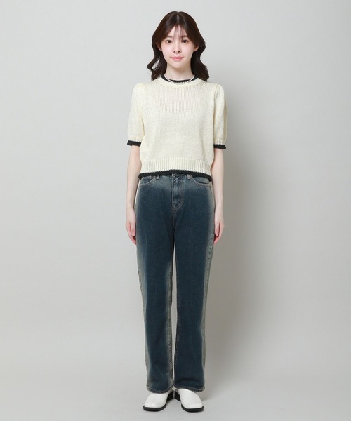 ALAND(エーランド)の「3.3 Field Trip/ラインパフニットTOP 2906499(ニット/セーター・レディース・アイボリー/ブラック・FREE)」の4枚目の写真