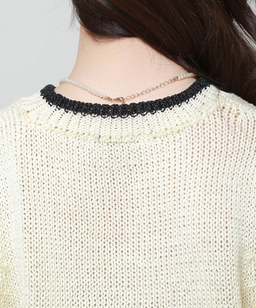 ALAND(エーランド)の「3.3 Field Trip/ラインパフニットTOP 2906499(ニット/セーター・レディース・アイボリー/ブラック・FREE)」の7枚目の写真