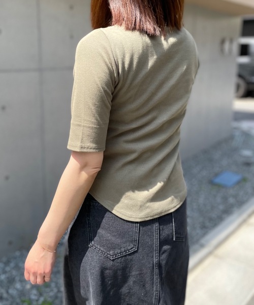 mi via loca（ミヴィアロカ）の「ビスチェデザインTシャツ（Tシャツ/カットソー・レディース・カーキ/ブラック/オフホワイト/モカ/グリーン系その他/ブラウン系その他・FREE）」の14枚目の写真
