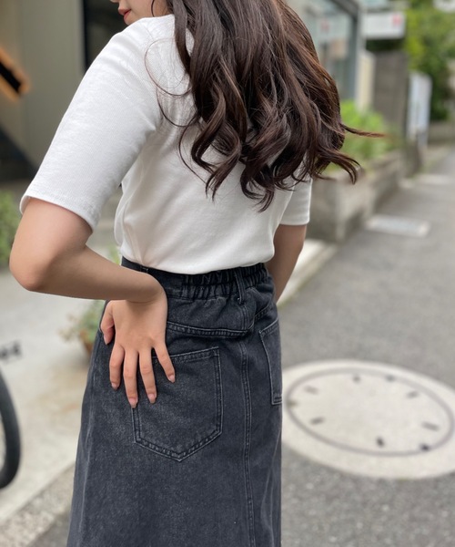 mi via loca（ミヴィアロカ）の「ビスチェデザインTシャツ（Tシャツ/カットソー・レディース・カーキ/ブラック/オフホワイト/モカ/グリーン系その他/ブラウン系その他・FREE）」の22枚目の写真