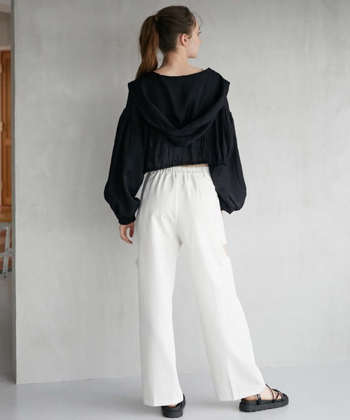 archives（アルシーヴ）の「シアーショートフーディ（その他アウター・レディース・アイボリー/ブラック/グレー/ブルーグレー/ブラウン・MEDIUM）」の21枚目の写真