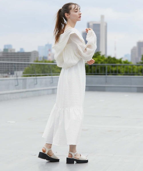 archives（アルシーヴ）の「シアーショートフーディ（その他アウター・レディース・アイボリー/ブラック/グレー/ブルーグレー/ブラウン・MEDIUM）」の12枚目の写真