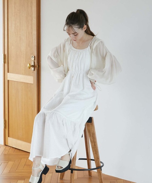 archives（アルシーヴ）の「シアーショートフーディ（その他アウター・レディース・アイボリー/ブラック/グレー/ブルーグレー/ブラウン・MEDIUM）」の16枚目の写真