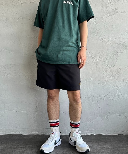 Carhartt WIP（カーハートダブリューアイピー）の「[carhartt WIP/カーハートダブリューアイピー] CHASE ワンポイントロゴ スイムショートパンツ（その他パンツ・メンズ・グリーン/ブラック・M/L）」の7枚目の写真