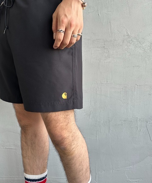 Carhartt WIP（カーハートダブリューアイピー）の「[carhartt WIP/カーハートダブリューアイピー] CHASE ワンポイントロゴ スイムショートパンツ（その他パンツ・メンズ・グリーン/ブラック・M/L）」の12枚目の写真