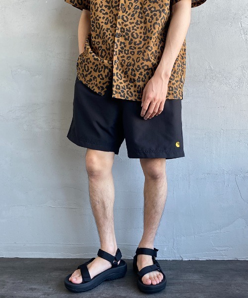 Carhartt WIP（カーハートダブリューアイピー）の「[carhartt WIP/カーハートダブリューアイピー] CHASE ワンポイントロゴ スイムショートパンツ（その他パンツ・メンズ・グリーン/ブラック・M/L）」の9枚目の写真
