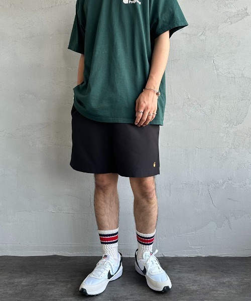 Carhartt WIP（カーハートダブリューアイピー）の「[carhartt WIP/カーハートダブリューアイピー] CHASE ワンポイントロゴ スイムショートパンツ（その他パンツ・メンズ・グリーン/ブラック・M/L）」の15枚目の写真