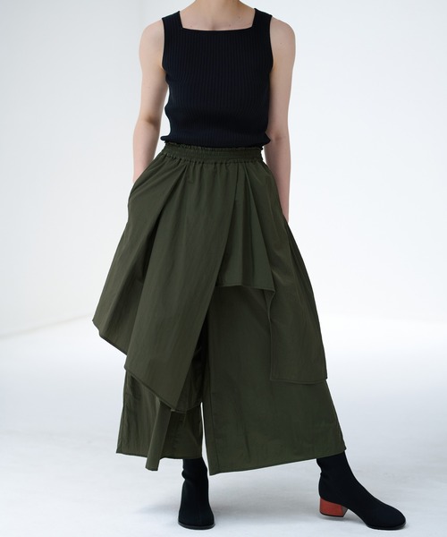 ランバン オン ブルー  キュロットスカート ロールアップキュロットパンツ | LANVIN en Bleu (Women