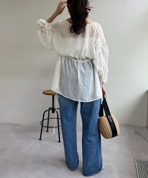 one after another NICE CLAUP（ワンアフターアナザーナイスクラップ）の「サイドカッティングデニム（デニムパンツ・レディース・ケミカルウォッシュ/インディゴブルー・SMALL/MEDIUM）」の14枚目の写真