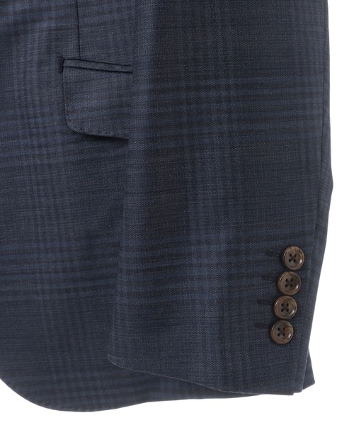 MEN'S BIGI（メンズビギ）の「ブライトインディゴ調チェックストレッチスーツセットアップ＜同素材ベストあり＞（セットアップ・メンズ・ネイビー・01/02/03/04）」の15枚目の写真