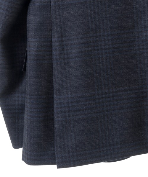 MEN'S BIGI（メンズビギ）の「ブライトインディゴ調チェックストレッチスーツセットアップ＜同素材ベストあり＞（セットアップ・メンズ・ネイビー・01/02/03/04）」の6枚目の写真