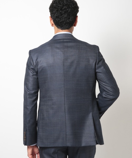MEN'S BIGI（メンズビギ）の「ブライトインディゴ調チェックストレッチスーツセットアップ＜同素材ベストあり＞（セットアップ・メンズ・ネイビー・01/02/03/04）」の5枚目の写真