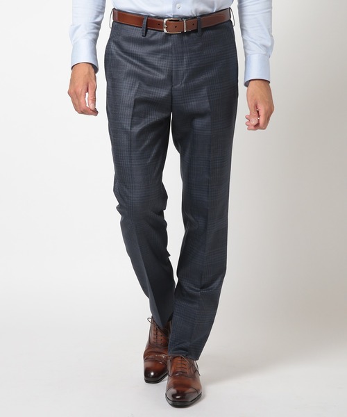 MEN'S BIGI（メンズビギ）の「ブライトインディゴ調チェックストレッチスーツセットアップ＜同素材ベストあり＞（セットアップ・メンズ・ネイビー・01/02/03/04）」の11枚目の写真