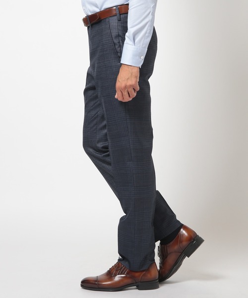 MEN'S BIGI（メンズビギ）の「ブライトインディゴ調チェックストレッチスーツセットアップ＜同素材ベストあり＞（セットアップ・メンズ・ネイビー・01/02/03/04）」の2枚目の写真