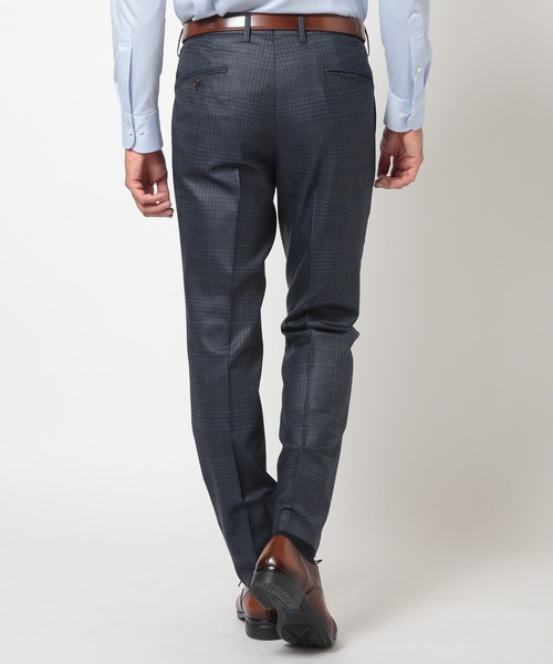MEN'S BIGI（メンズビギ）の「ブライトインディゴ調チェックストレッチスーツセットアップ＜同素材ベストあり＞（セットアップ・メンズ・ネイビー・01/02/03/04）」の8枚目の写真