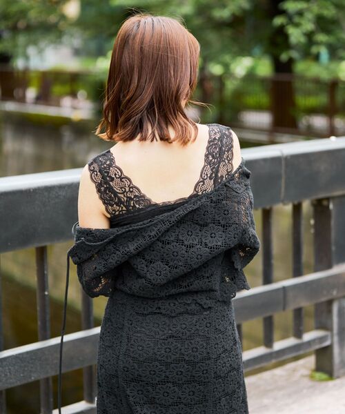 MAJESTIC LEGON（マジェスティックレゴン）の「カップ付きレースインナー（タンクトップ・レディース・ベージュ/アイボリー/ブラック・MEDIUM）」の9枚目の写真