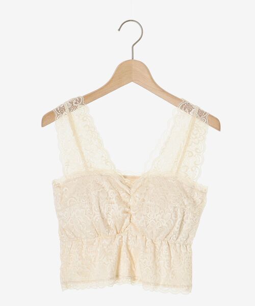 MAJESTIC LEGON（マジェスティックレゴン）の「カップ付きレースインナー（タンクトップ・レディース・ベージュ/アイボリー/ブラック・MEDIUM）」の12枚目の写真