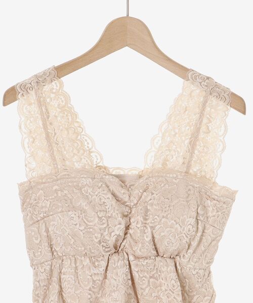 MAJESTIC LEGON（マジェスティックレゴン）の「カップ付きレースインナー（タンクトップ・レディース・ベージュ/アイボリー/ブラック・MEDIUM）」の16枚目の写真