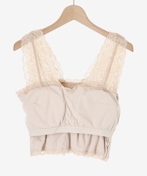 MAJESTIC LEGON（マジェスティックレゴン）の「カップ付きレースインナー（タンクトップ・レディース・ベージュ/アイボリー/ブラック・MEDIUM）」の18枚目の写真