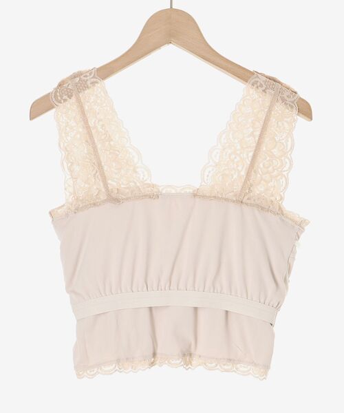 MAJESTIC LEGON（マジェスティックレゴン）の「カップ付きレースインナー（タンクトップ・レディース・ベージュ/アイボリー/ブラック・MEDIUM）」の19枚目の写真