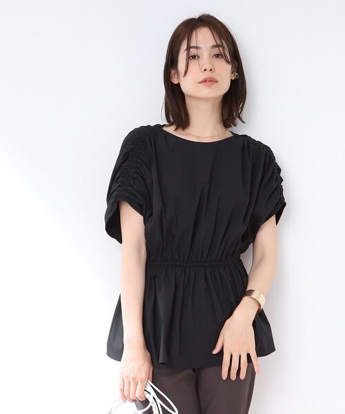 美品＊INDIVI＊洗える/二の腕カバー＊ドロストドルマントップス INDIVI（インディヴィ）の「◇【洗える/二の腕カバー】ドロスト