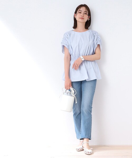 美品＊INDIVI＊洗える/二の腕カバー＊ドロストドルマントップス INDIVI（インディヴィ）の「◇【洗える/二の腕カバー】ドロスト