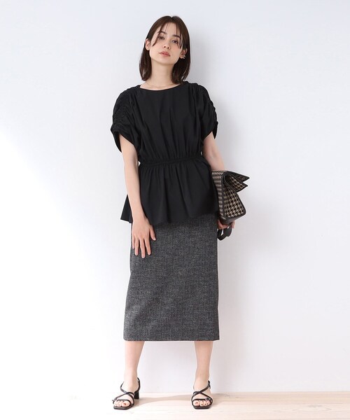 美品＊INDIVI＊洗える/二の腕カバー＊ドロストドルマントップス INDIVI（インディヴィ）の「◇【洗える/二の腕カバー】ドロスト