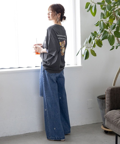 RAGEBLUE(レイジブルー)の「フラワー刺繍/DABOクラッシュデニム(デニムパンツ・レディース・ブルー/ネイビー/ブラック・FREE)」の20枚目の写真