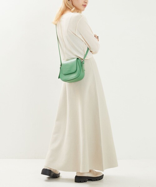 FREAK'S STORE(フリークスストア)の「限定展開 ミラノリブ ボリューム フレア ニットスカート(スカート・レディース・レッド/グリーン/ネイビー/ブラック/パープル/ナチュラル/モカ・SMALL/MEDIUM)」の21枚目の写真