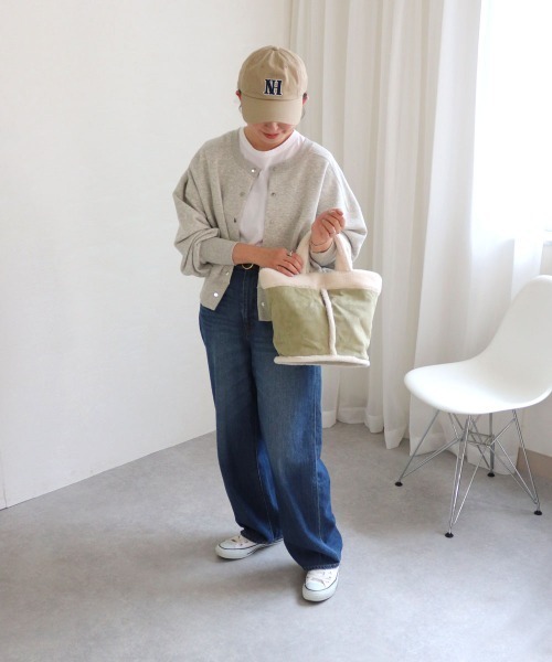 COLDE （コルデ）の「ムートン風トートバッグ（トートバッグ・レディース・ラベンダー/チャコールグレー/ベージュ/セージグリーン・FREE）」の15枚目の写真