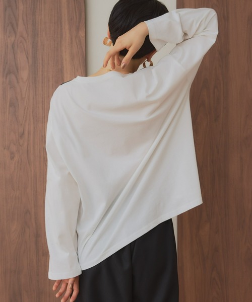 manana suerte（マニャーナスエルテ）の「サスペンダーデザイン ロングスリーブTシャツ（Tシャツ/カットソー・レディース・ホワイト/ブラック・FREE）」の8枚目の写真