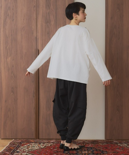 manana suerte（マニャーナスエルテ）の「サスペンダーデザイン ロングスリーブTシャツ（Tシャツ/カットソー・レディース・ホワイト/ブラック・FREE）」の13枚目の写真