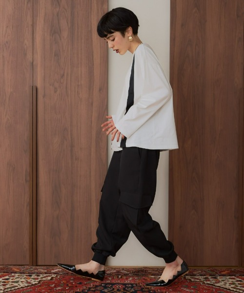 manana suerte（マニャーナスエルテ）の「サスペンダーデザイン ロングスリーブTシャツ（Tシャツ/カットソー・レディース・ホワイト/ブラック・FREE）」の12枚目の写真