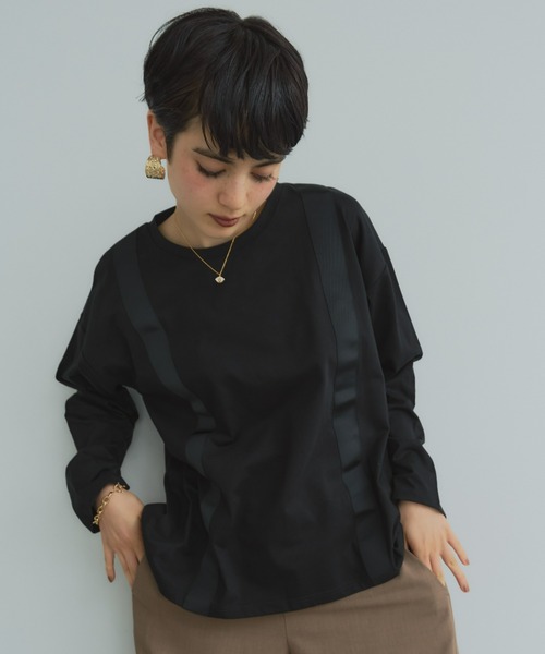 manana suerte（マニャーナスエルテ）の「サスペンダーデザイン ロングスリーブTシャツ（Tシャツ/カットソー・レディース・ホワイト/ブラック・FREE）」の16枚目の写真