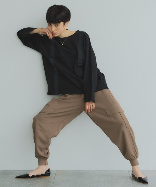 manana suerte（マニャーナスエルテ）の「サスペンダーデザイン ロングスリーブTシャツ（Tシャツ/カットソー・レディース・ホワイト/ブラック・FREE）」の20枚目の写真